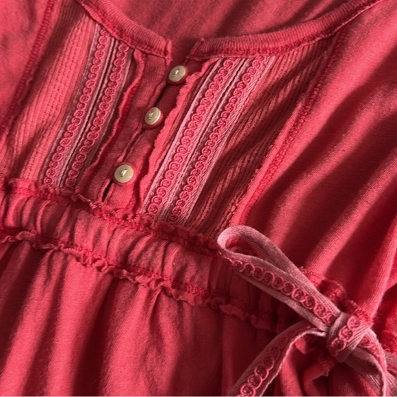 Hollister coral pink vintage Y2K babydoll top - Picture 4 of 10
